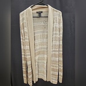 White House Black Market Neutral Striped Cardigan